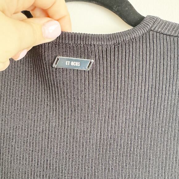 Cushnie Et Ochs Ellie Black Cut Out Ribbed Dress Medium - Picture 7 of 10